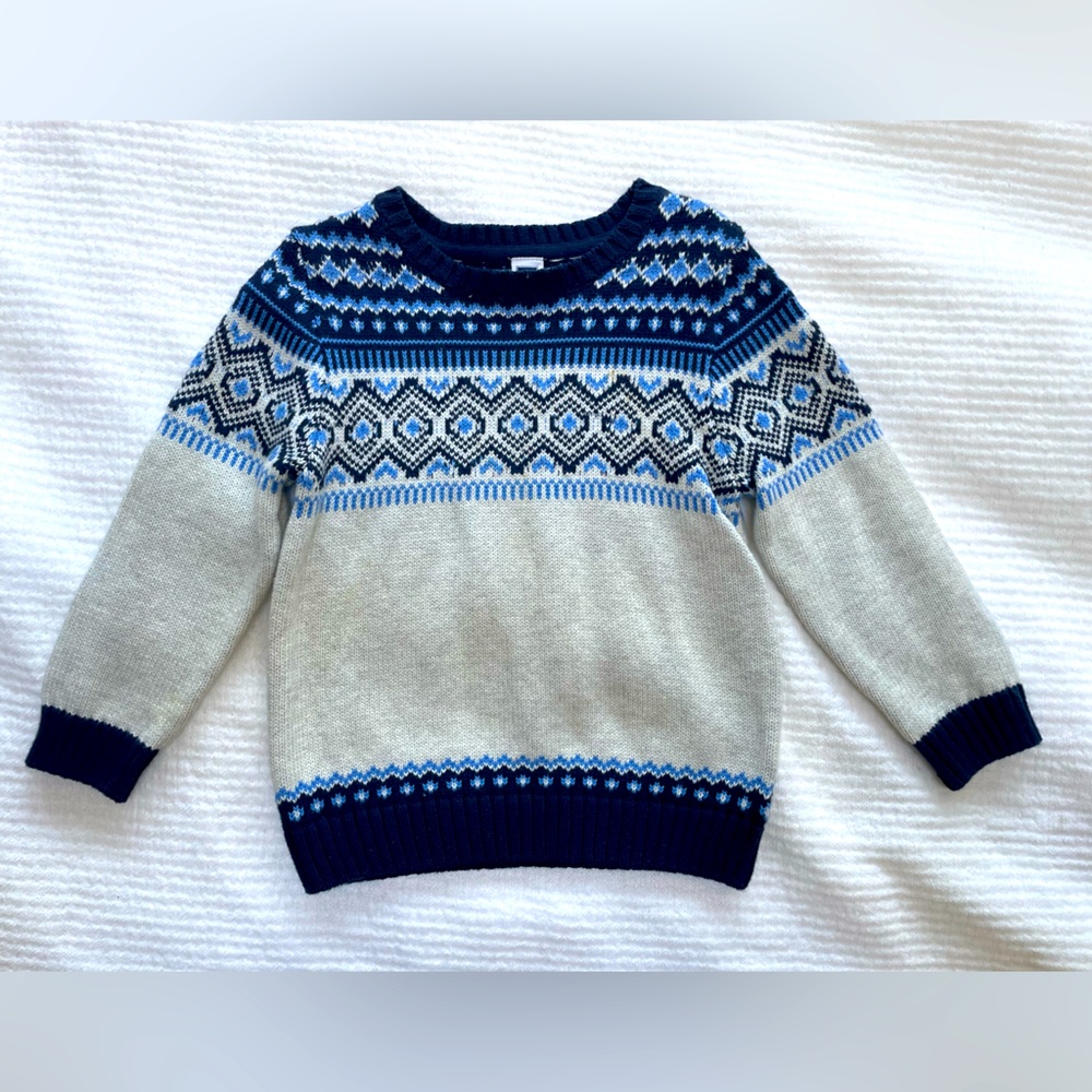 Janie and Jack Fair Isle Sweater 3T